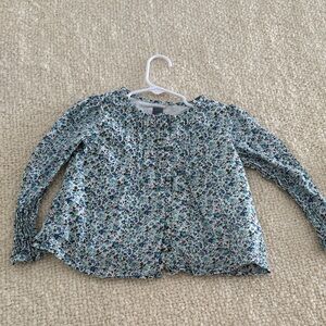 Old Navy Kids Floral Blouse - Blue and White